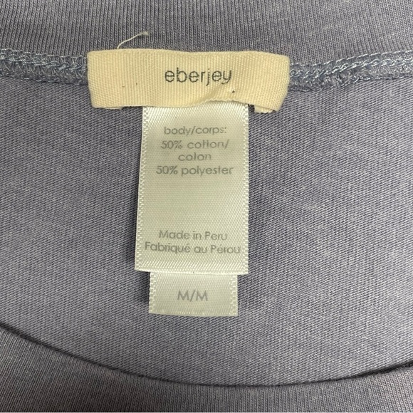 Eberjey Gisele Cotton Blend Slouchy PJ Top Size M - Picture 5 of 10